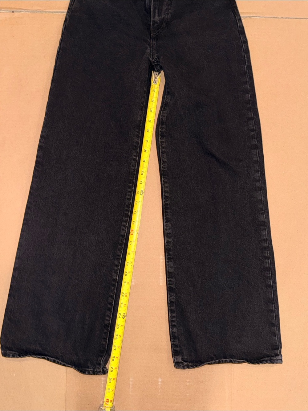 Levi’s Ribcage Wide Leg Jeans Black Size 27 High Rise Like New - Picture 14 of 14